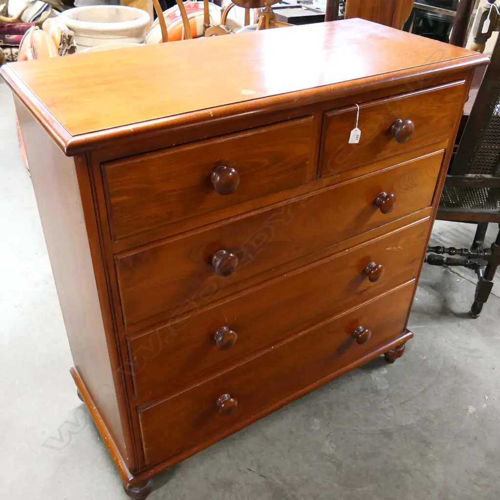 KAURI FIVE DRAWER CHEST 1060 X 460 X 1100mm Image 1++
