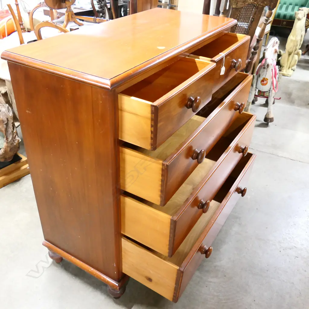KAURI FIVE DRAWER CHEST 1060 X 460 X 1100mm Image 1++