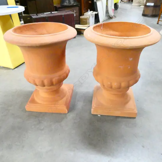 PR TALL TERRACOTTA CLASSICAL GARDEN URNS H.660mm