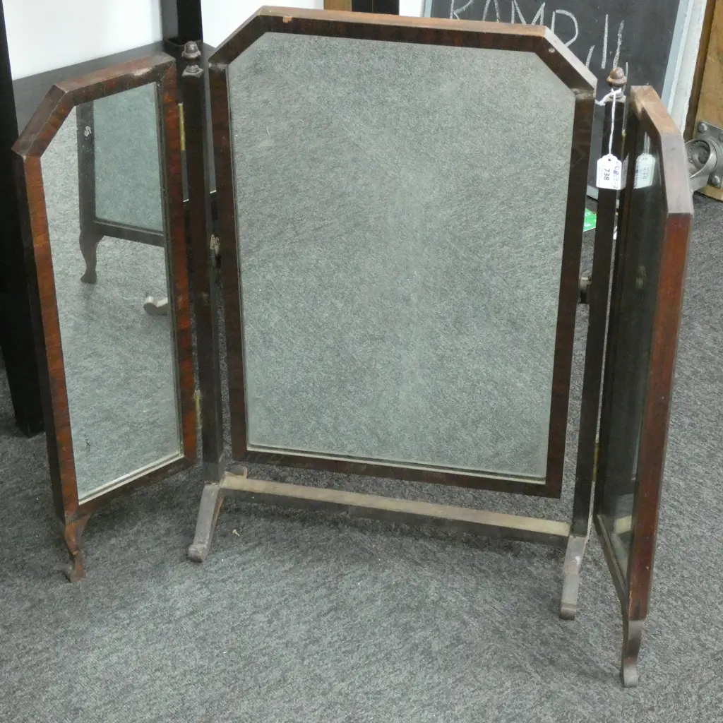 EARLY 20THC TRIPLE CHEST TOP MIRROR AF Image 1++