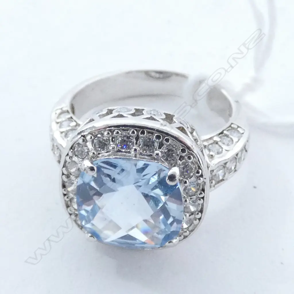 925 AQUAMARINE DRESS RING Image 1++
