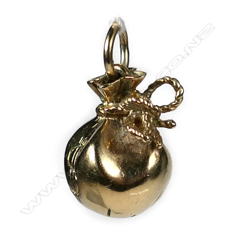 9CT GOLD KAREN WALKER 'MONEY BAGS' PENDANT 18.69gm Image 1++