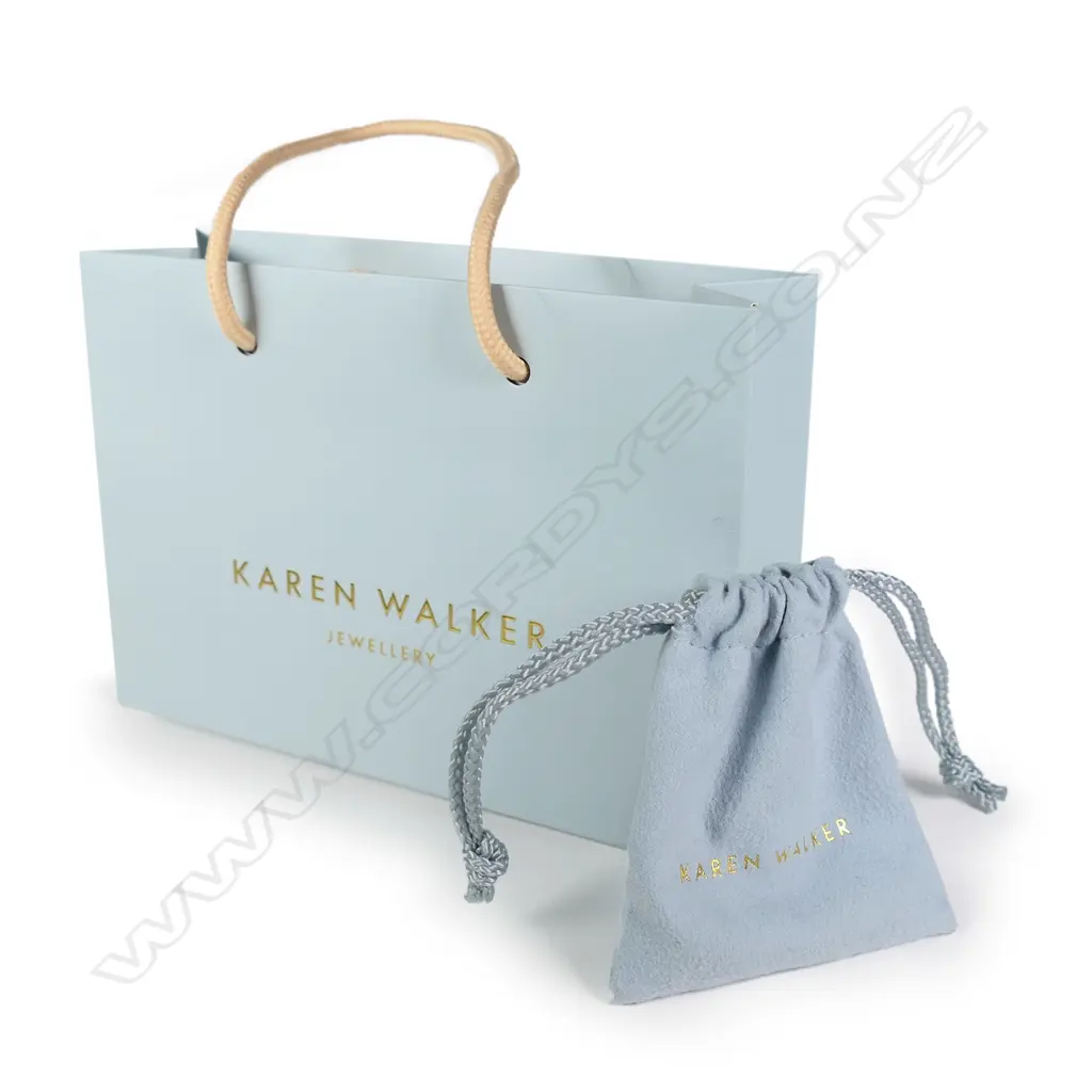9CT GOLD KAREN WALKER 'MONEY BAGS' PENDANT 18.69gm Image 1++