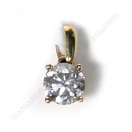 18CT YG DIAMOND PENDANT 1CARAT 1.5G