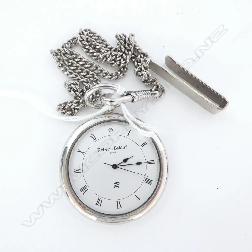 ROBERTA BALDINI 925 WATCH, PLATE CHAIN; WORKING Image 1++