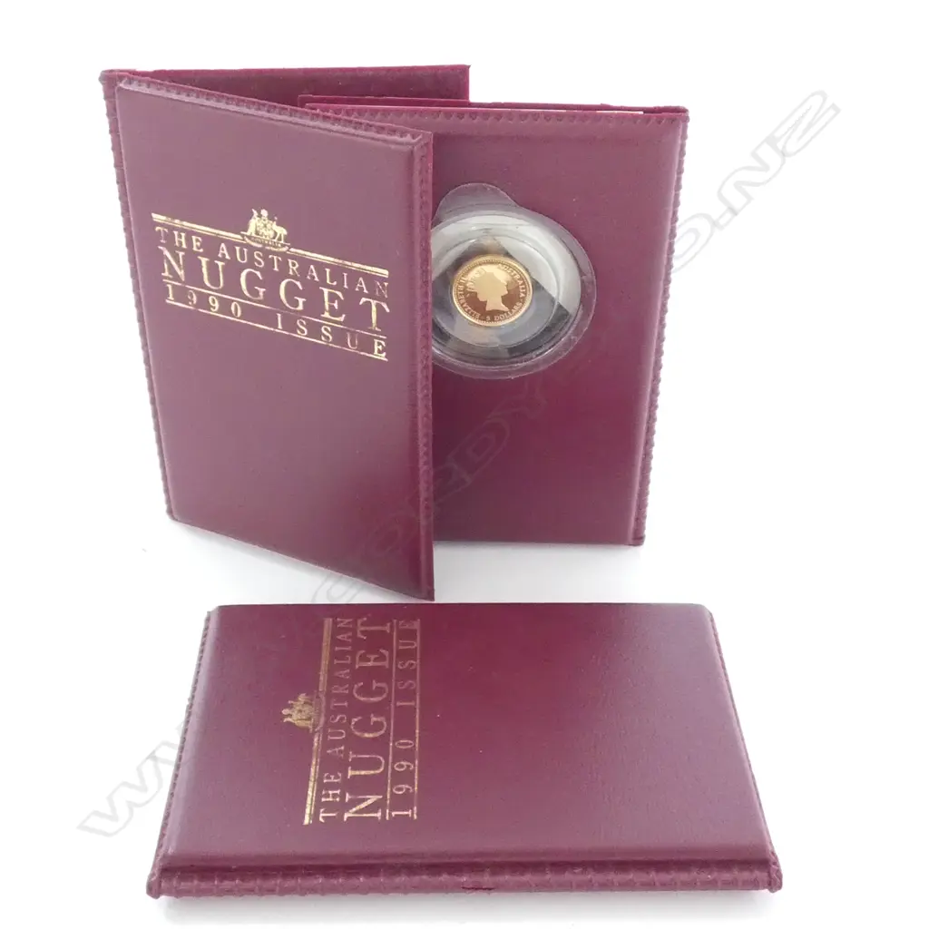 AUSTRALIAN PURE GOLD COINS, 1990, 1/10TH, 1/20TH AND, 1/4 OUNCE, .40 OF OUCE IN TOTAL (3 COINS) Image 1++
