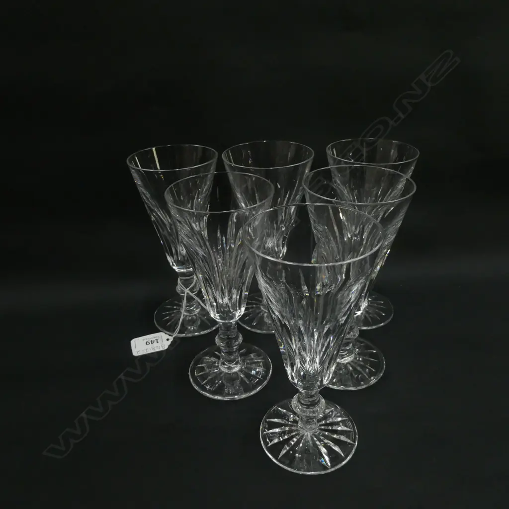 SIX WATERFORD CHAMPAGNE FLUTES EILEEN PATTERN Image 1++
