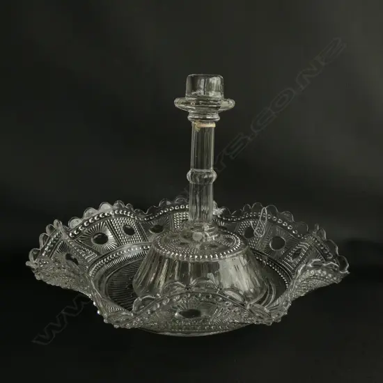 VICTORIAN PRESSED GLASS TAZZA