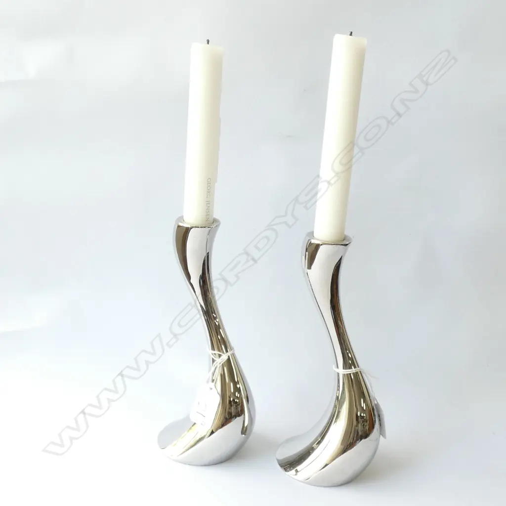 PR GEORG JENSEN COBRA CANDLE HOLDERS  H. 200MM Image 1++