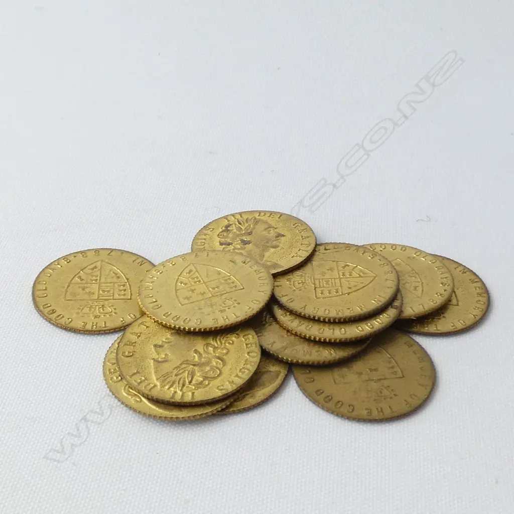 12 GEORGE 111 GAMBLING TOKENS C1788 Image 1++