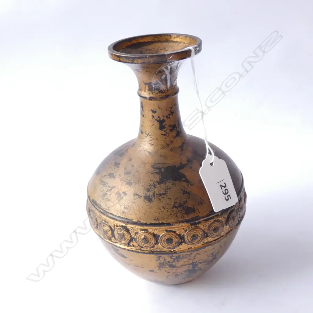 GILDED BRONZE VASE - H. 200MM Image 1++