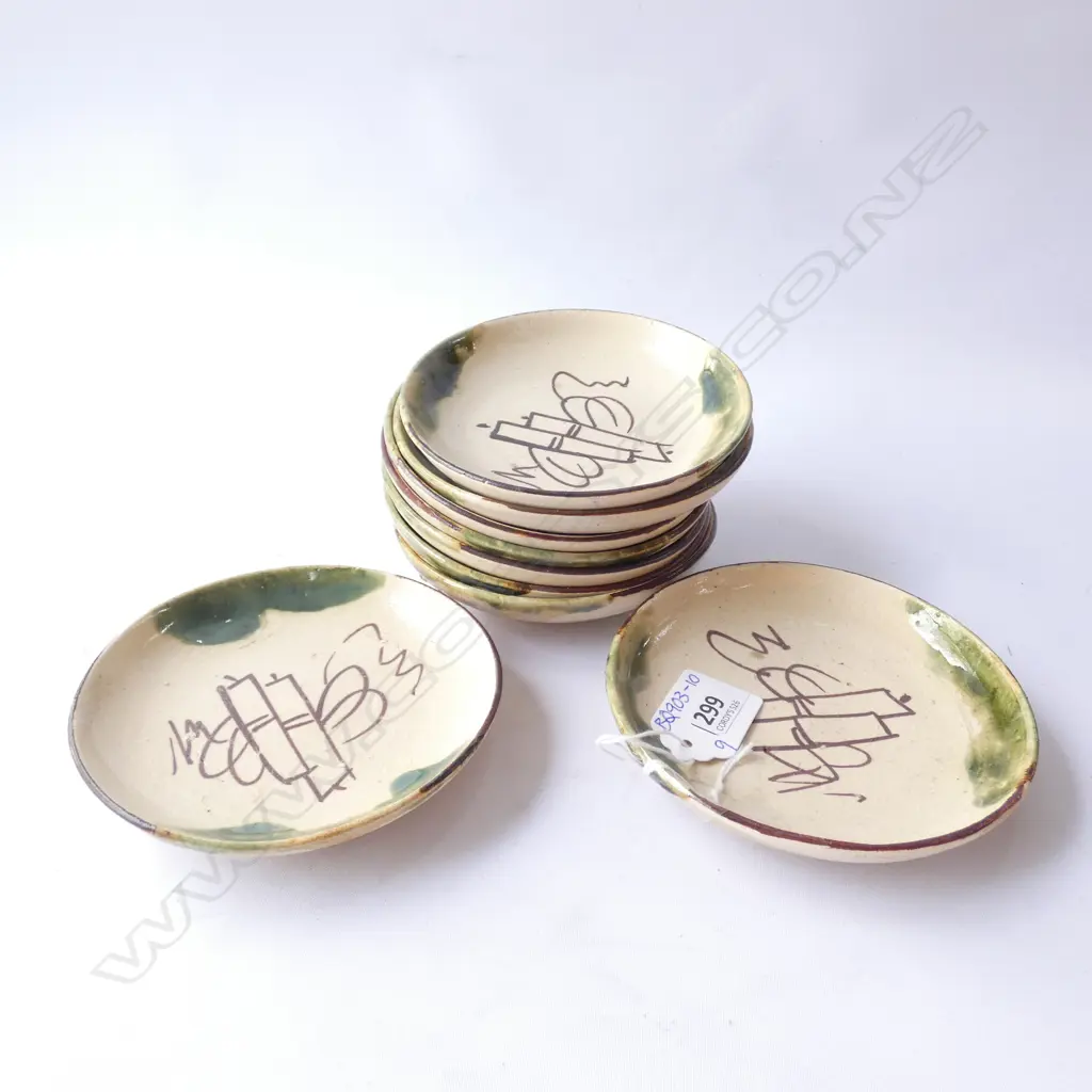 9 SMALL ORIBE SERVING PLATES - DIA. 110MM Image 1++