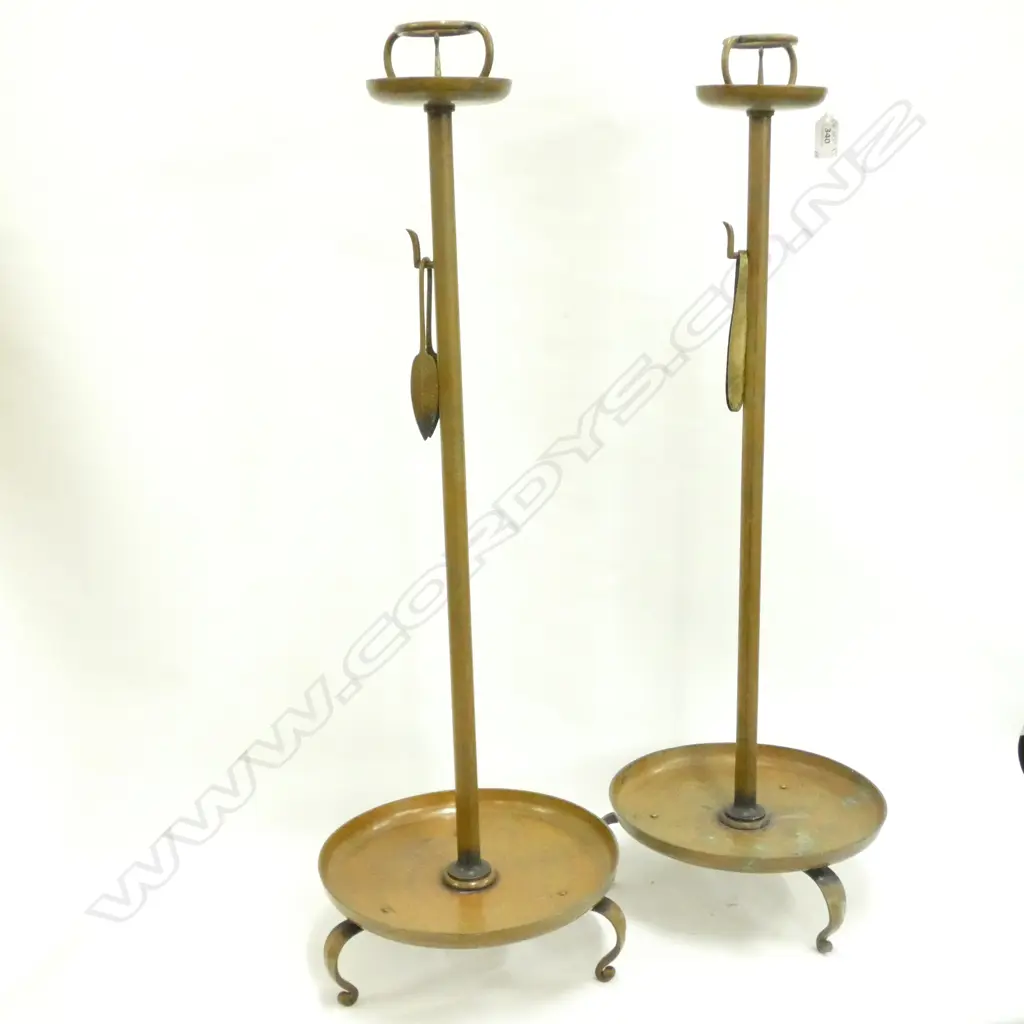 PR LATE 19TH C BRONZE TALL CANDLE STANDS Image 1++