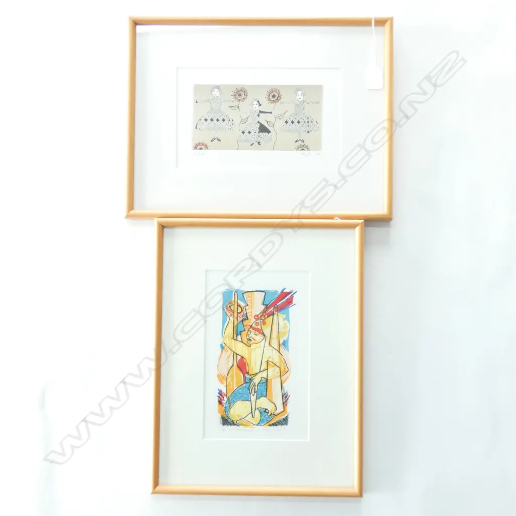TWO FRAMED LIMITED EDITION MUKA GALLERY PRINTS - BOTH SIGNED - 110 X 200MM Image 1++