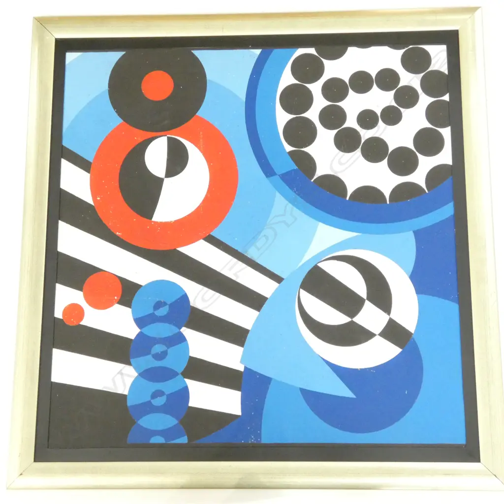 LLYOD HILLYER BLUE ABSTRACT 720 X 695MM Image 1++