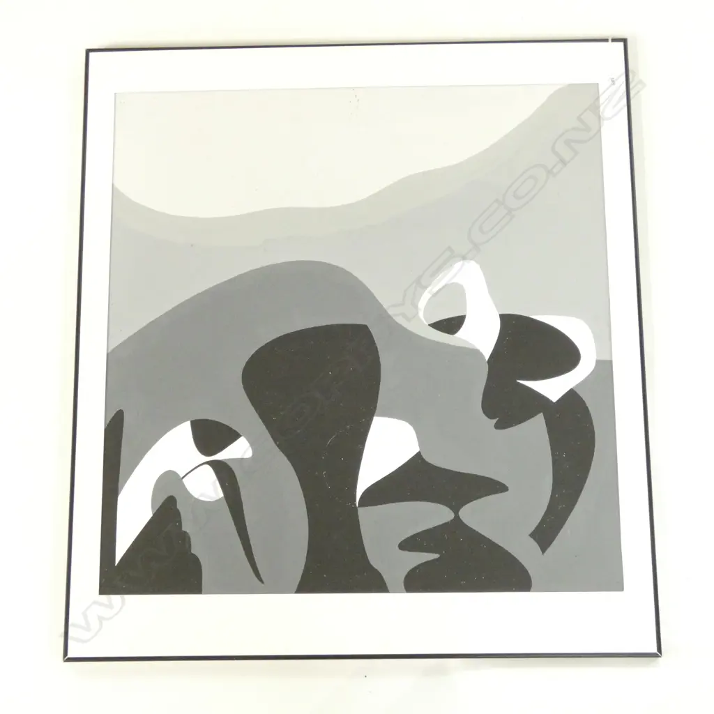 LLYOD HILLYER BLACK & WHITE ABSTRACT 700 X 680MM Image 1++