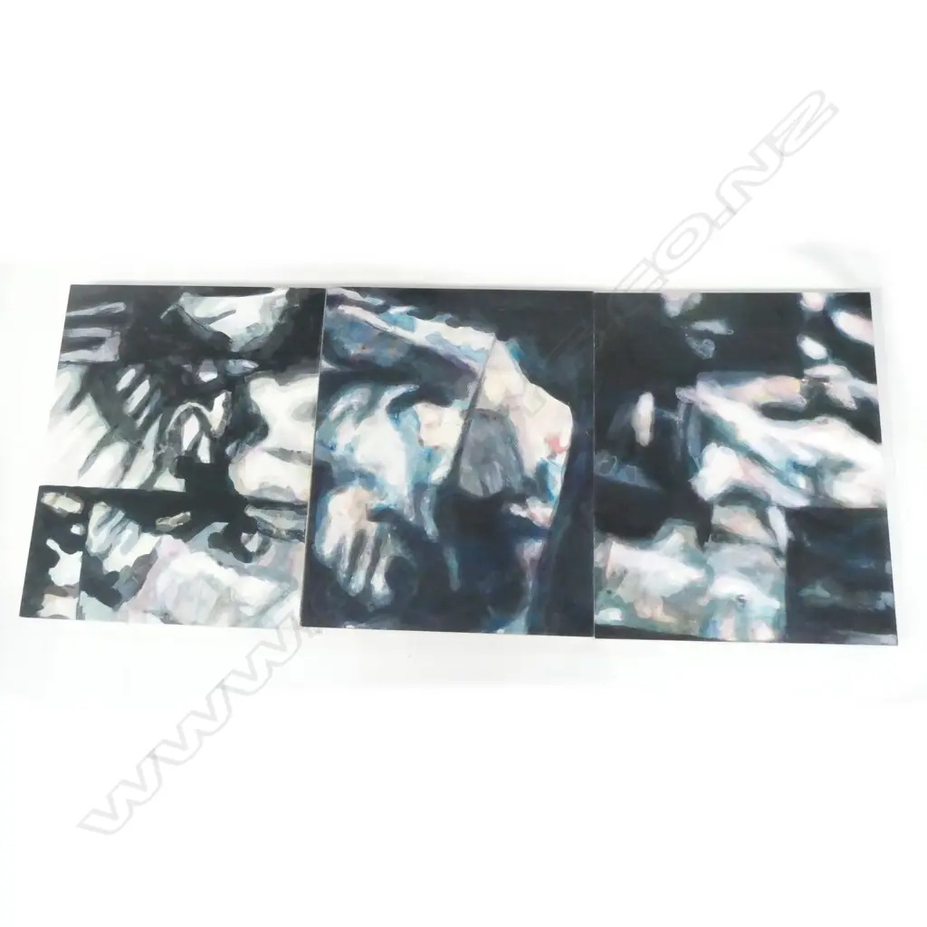 ALEX WHALEY, OIL, WOODEN FRAME BOX X 3, W. 780MM Image 1++