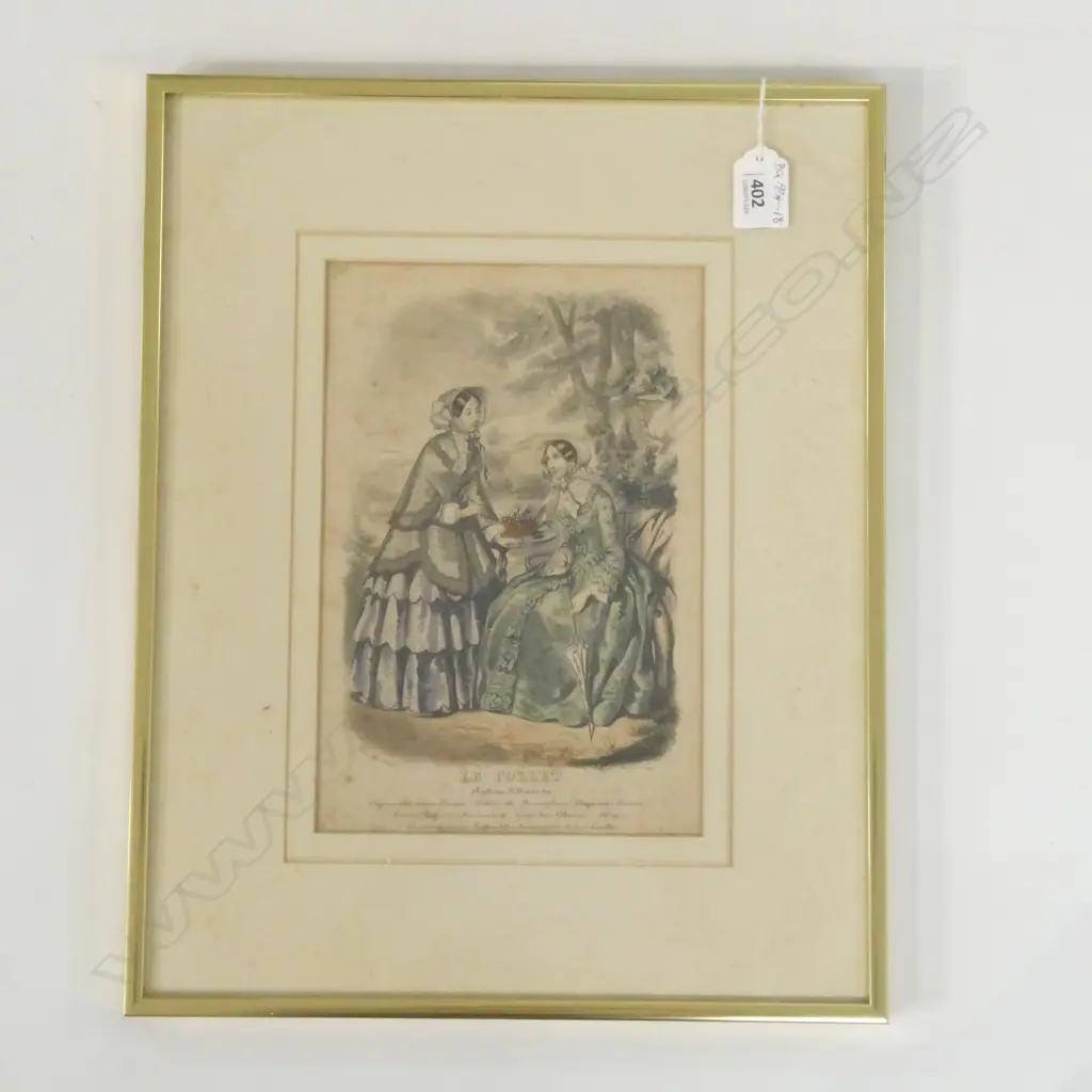 FRAMED VINTAGE FRENCH PRINT LE FOLLET Image 1++