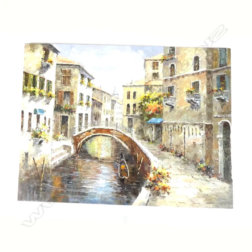 LARGE ITALIAN CANAL OIL 900 X 1190MM Image 1++