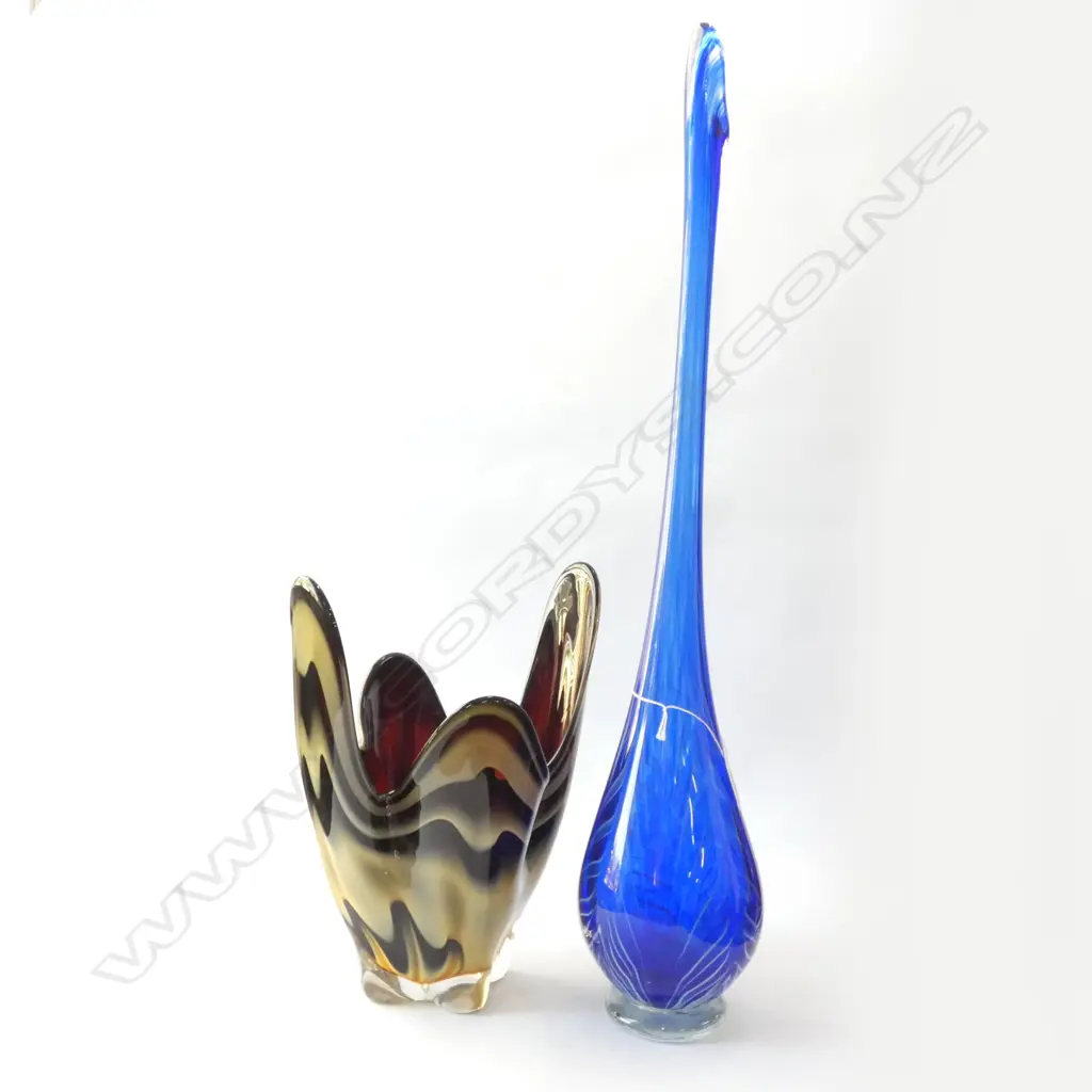 2 ART GLASS VASES H. 620MM Image 1++