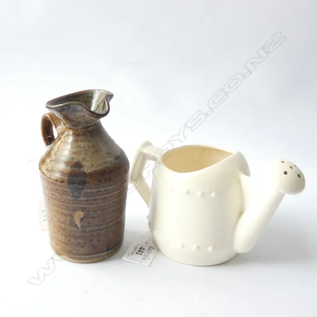LEN CASTLE  ATTB POT AND CROWN LYNN FLOWER WATERING POT H 140MM Image 1++