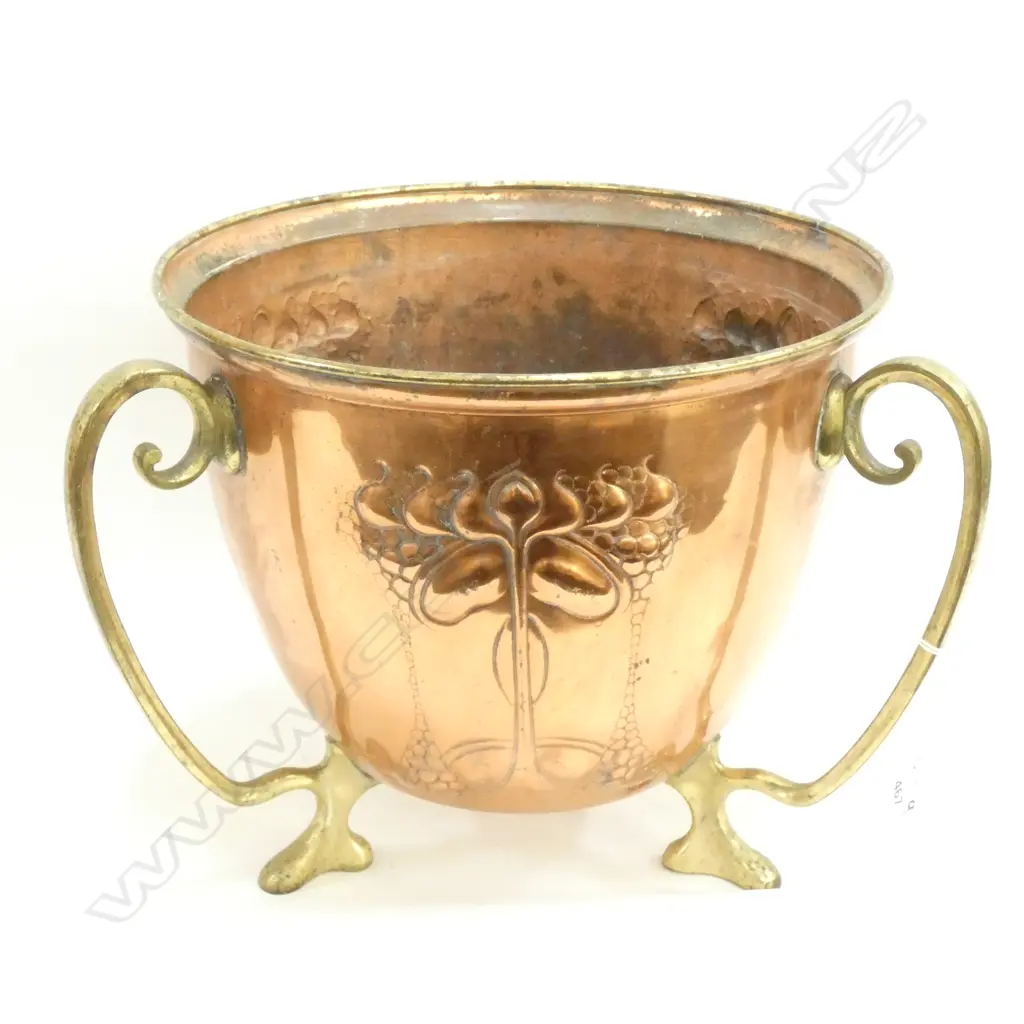 ARTS & CRAFTS JARDENAIRE COPPER & BRASS H 260 D300 Image 1++