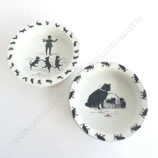 2 BABY'S PLATES - BLACK CATS & PETER PAN SERIES