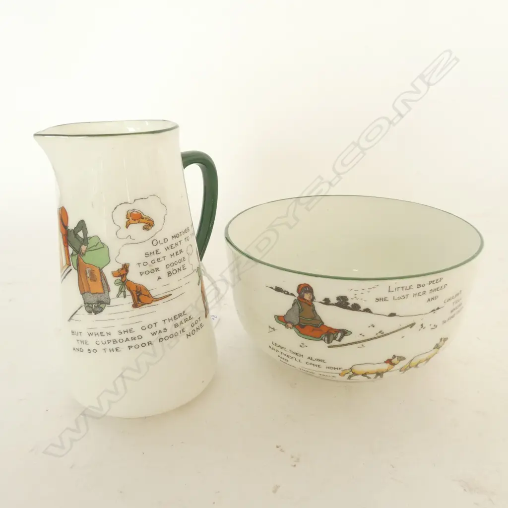 GRIMWADES NURSARY RHYMES MILK JUG & SUGAR BOWL Image 1++