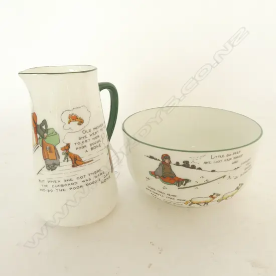 GRIMWADES NURSARY RHYMES MILK JUG & SUGAR BOWL
