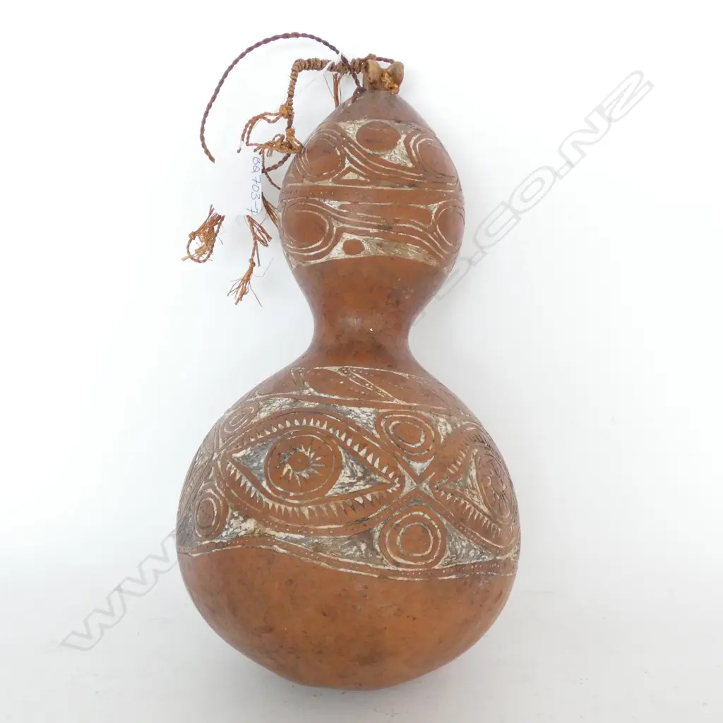 CARVED GOURD WITH SPATULA - H. 330MM  Image 1++