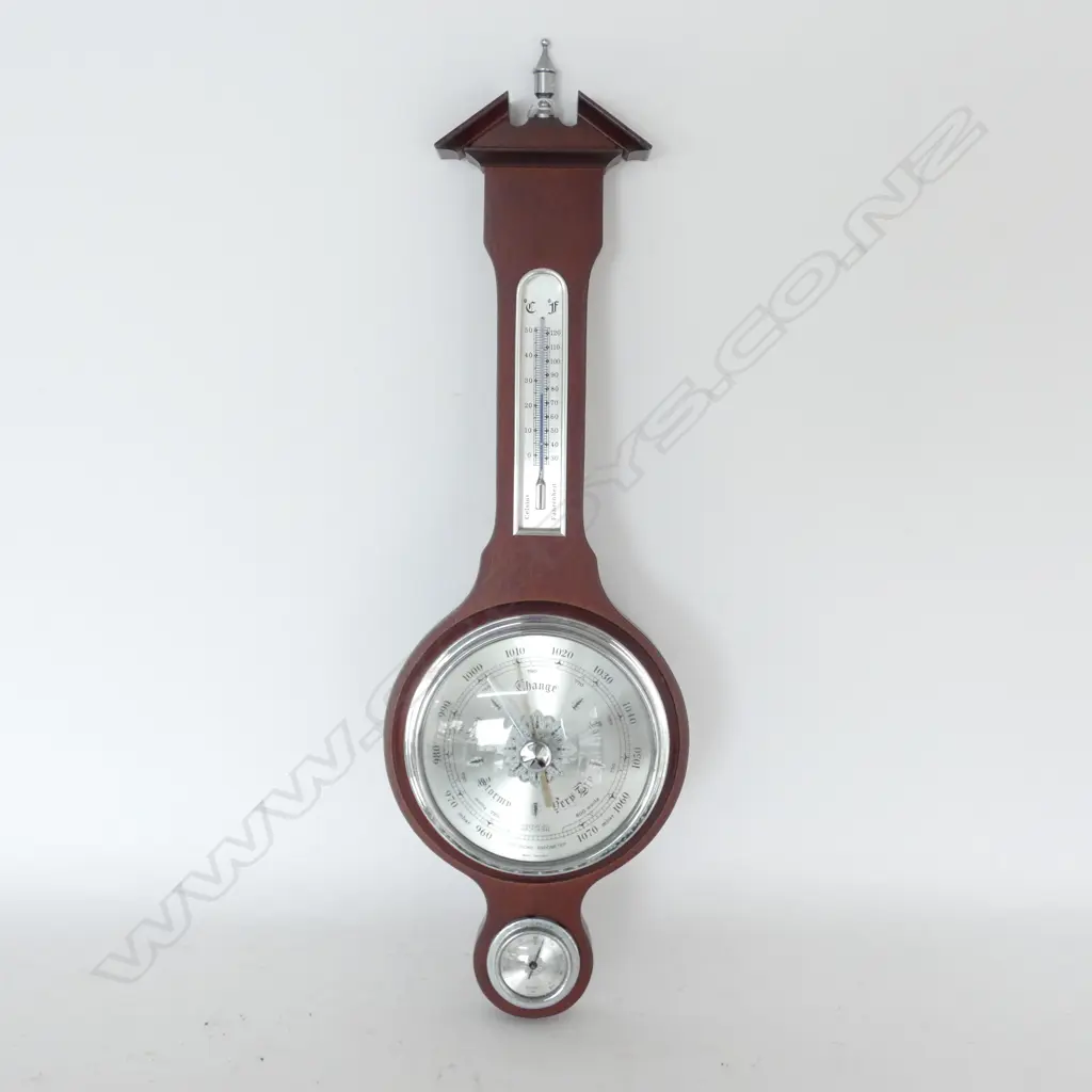VINTAGE GERMAN HUGER WALL BAROMETER H. 540MM Image 1++