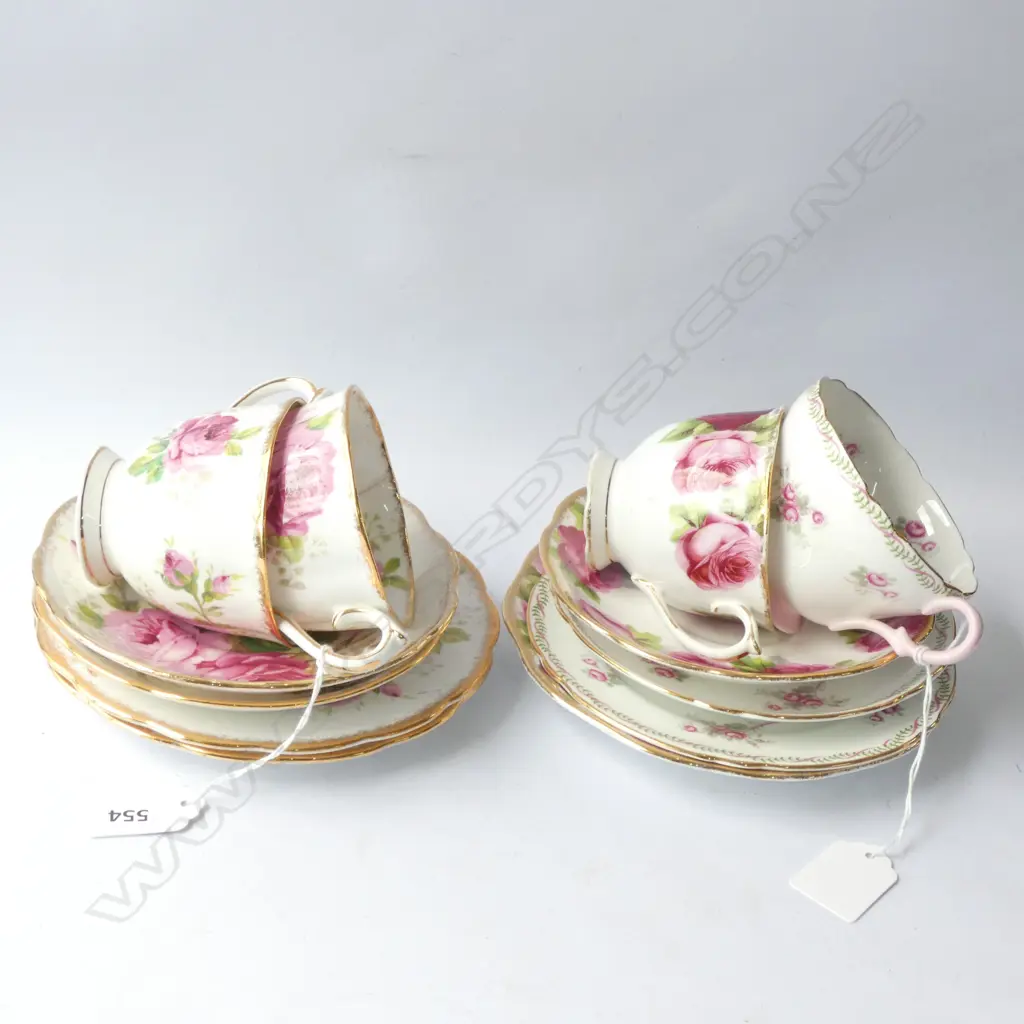 4 ASSORTED TRIOS - 3 ROYAL ALBERT & 1 SHELLEY  Image 1++