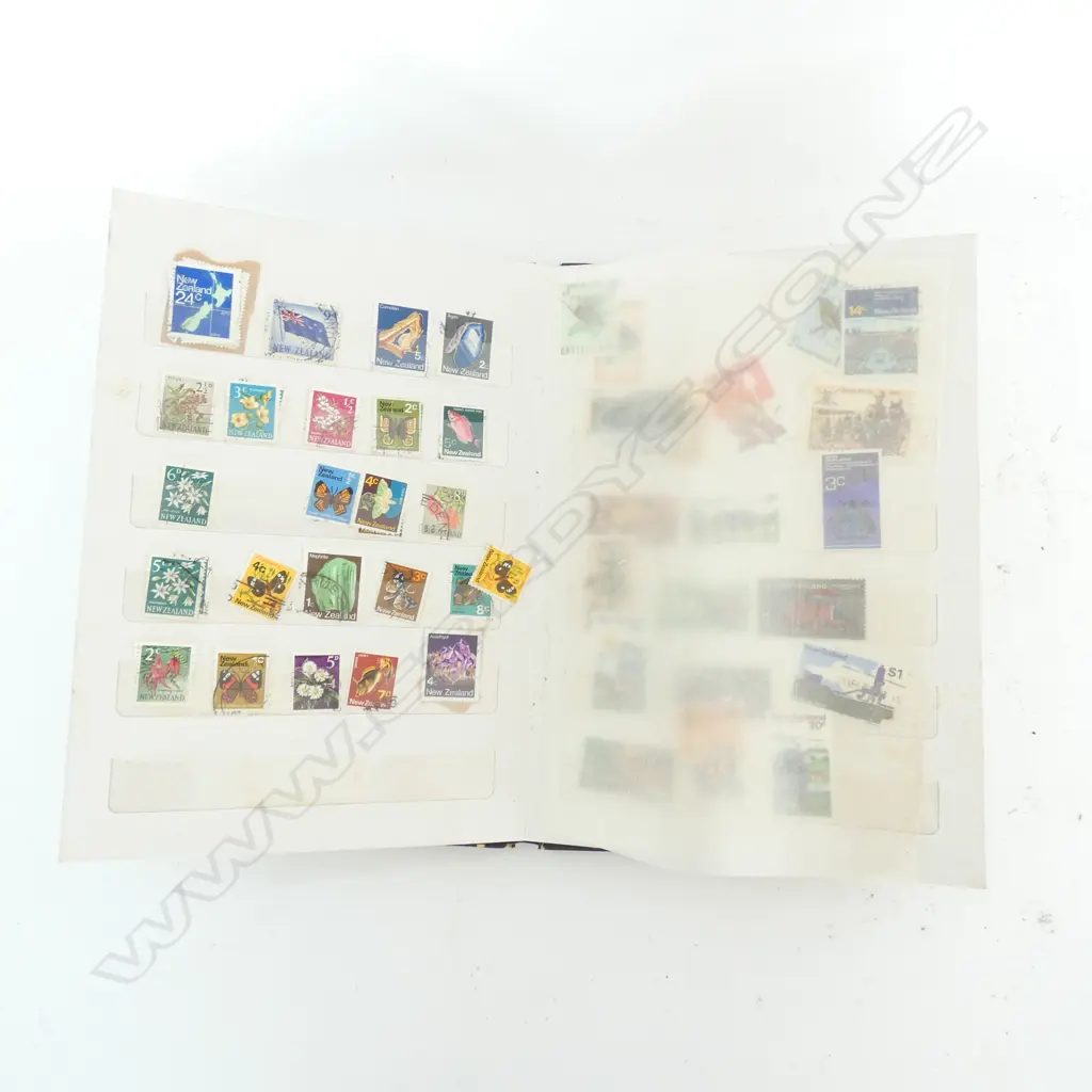 STAMP ALBUM, ALL NZ STAMPS ABOUT 11 PAGES Image 1++