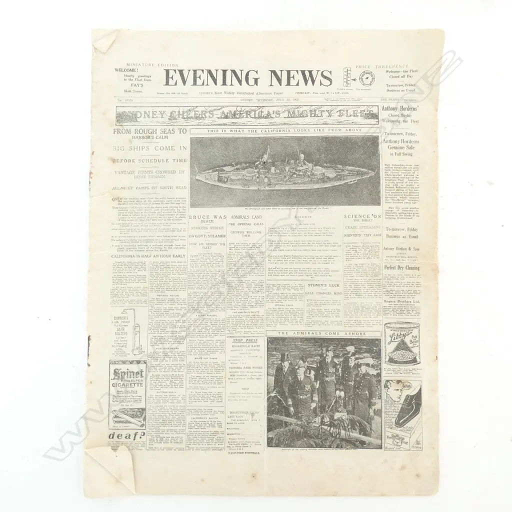 SYDNEY EVENING NEWS 1925 Image 1++