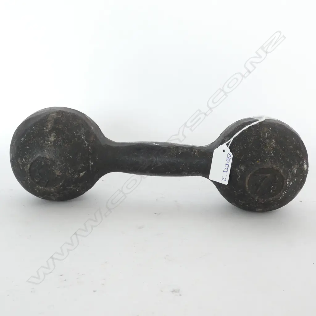 OLD IRON DUMBBELL WEIGHT L.300mm Image 1++