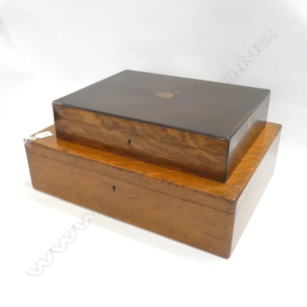 2 EMPTY WOODEN BOXES W. 475MM Image 1++