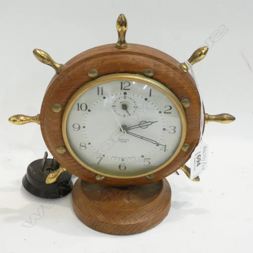 SMITHS MARITIME THEME ELECTRIC CLOCK WORKING H. 200MM Image 1++