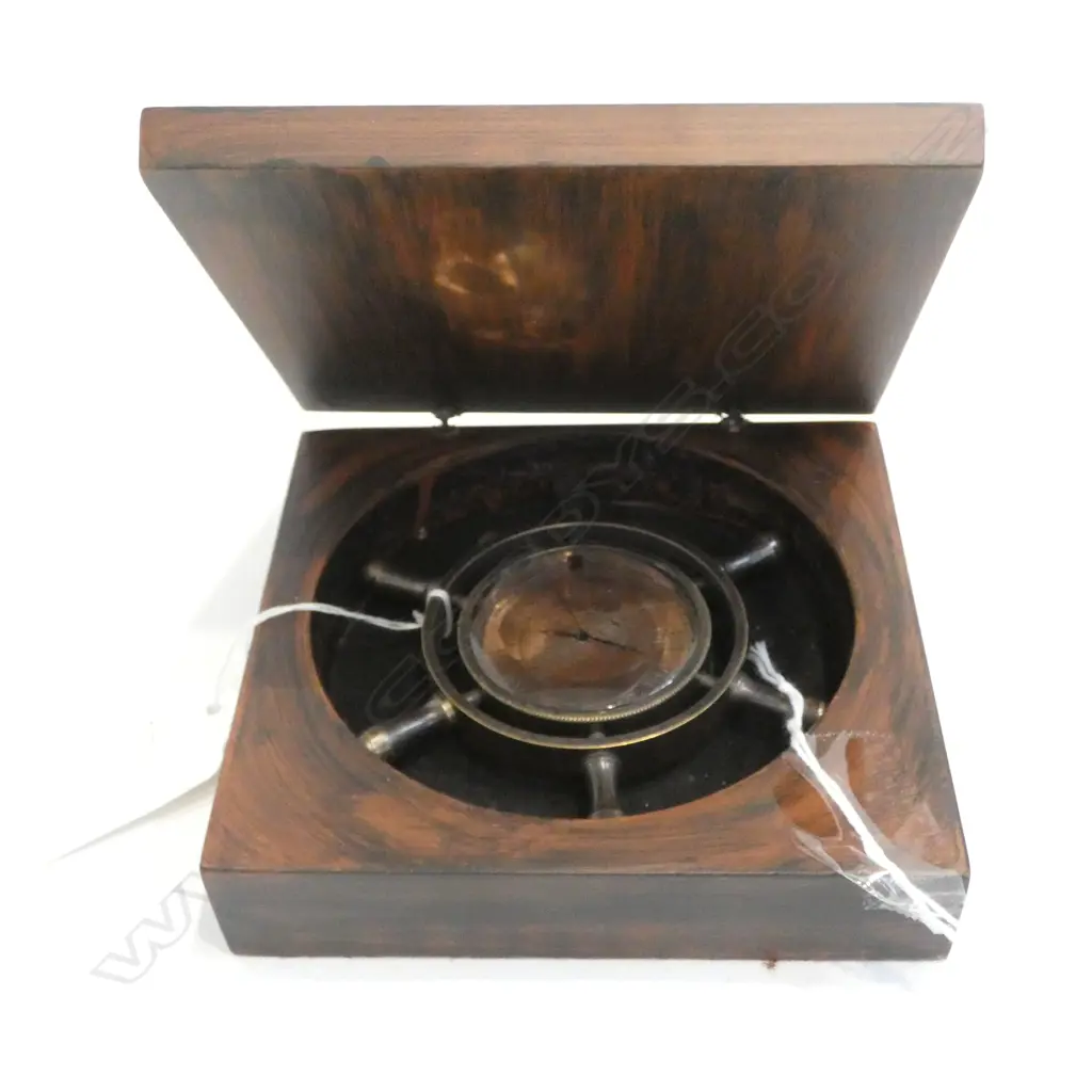 NEW NAUTICAL CLOCK IN WOODEN BOX -  CLOCK DIA 100MM Image 1++