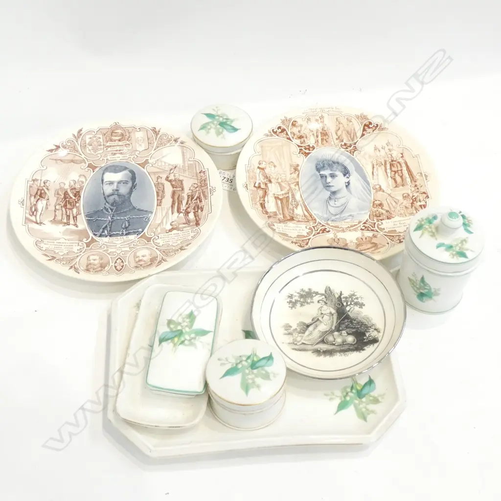 PR RUSSIAN ROYALS PLATES + BEDROOM SET + SAUCER  Image 1++