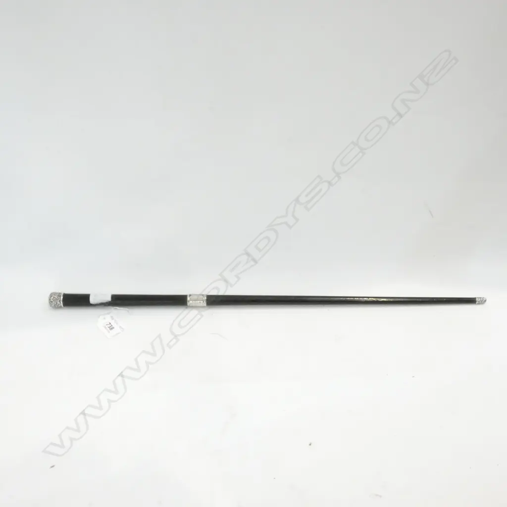 CEREMONIAL EBONY AND SILVER CONDUCTOR’S BATON INSCRIBED 1904 Image 1++