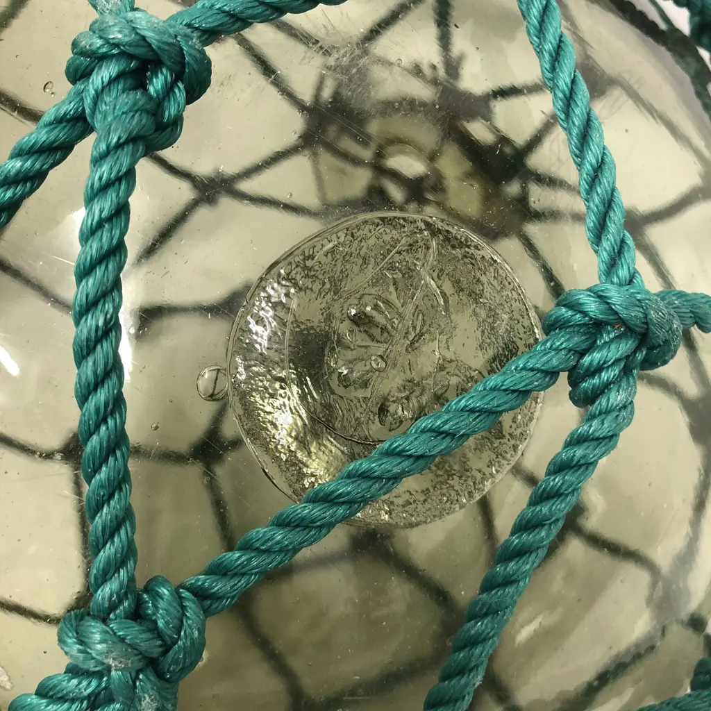 An old Japanese glass fishing float Image 1++