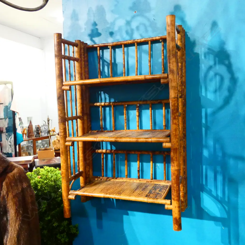3 TIER BAMBOO SHELF W. 520 D. 265 H. 805MM Image 1++