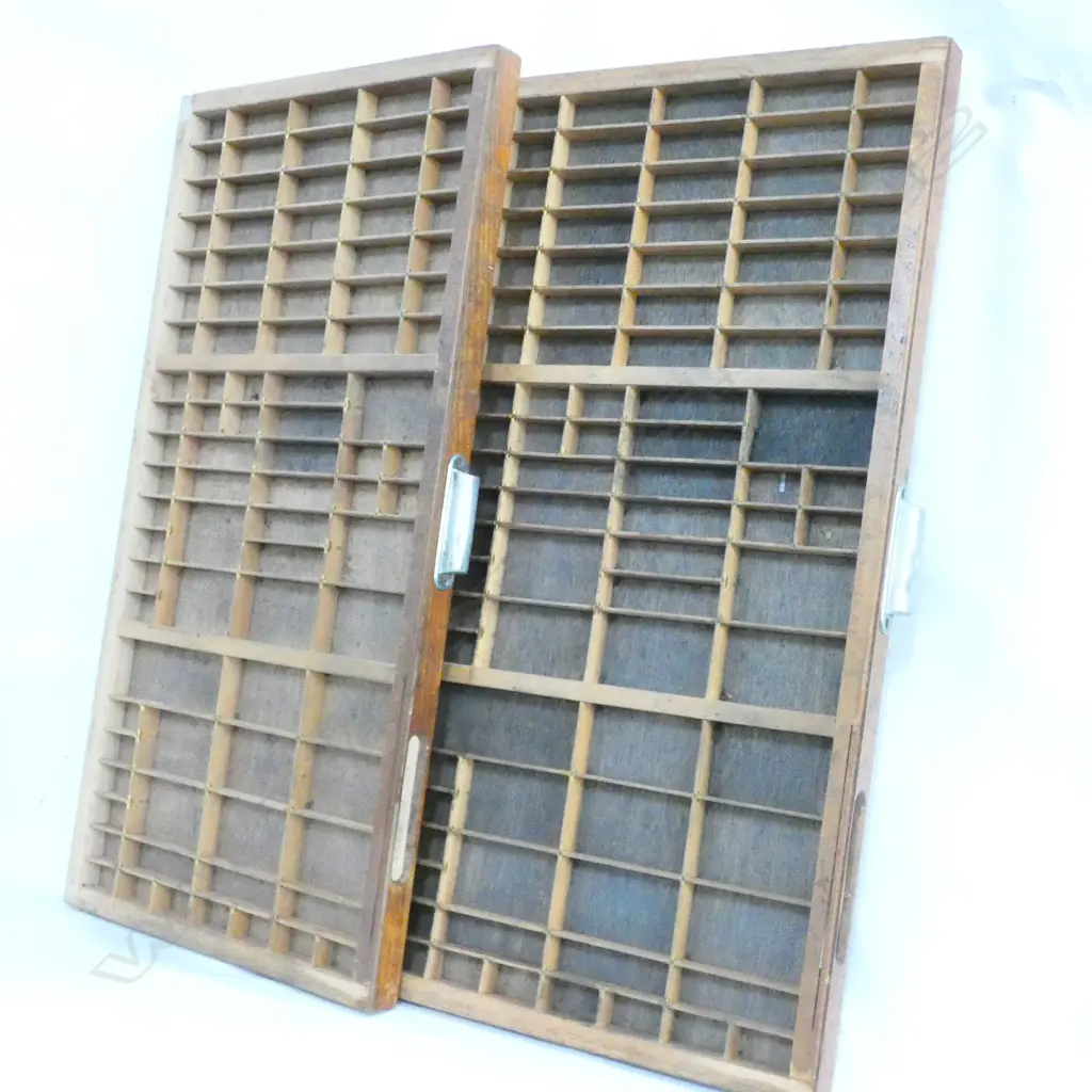 2 VINTAGE PRINTERS TRAYS Image 1++
