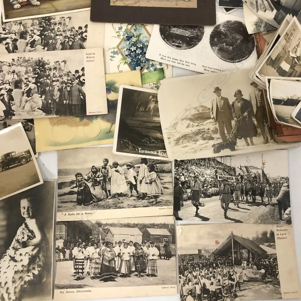 ASST VINTAGE POSTCARDS WWII PHOTOS ETC. MAORI ETC Image 1++