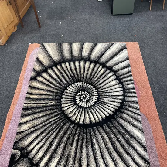 LARGE MID CENTURY HANDMADE WOOL RUG