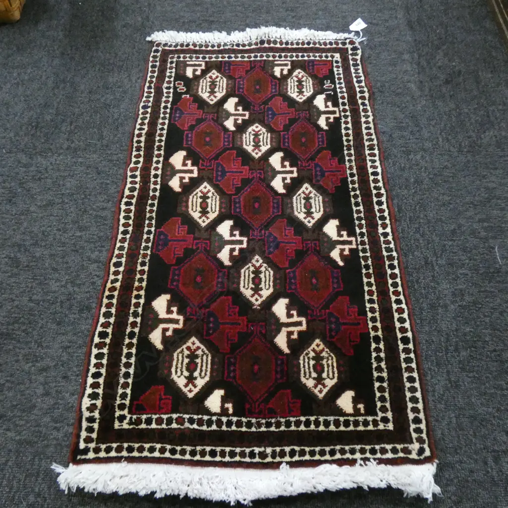 (199G) PERSIAN H/KNOTTED BALOUCHI RUG 820 x 440 mm Image 1++