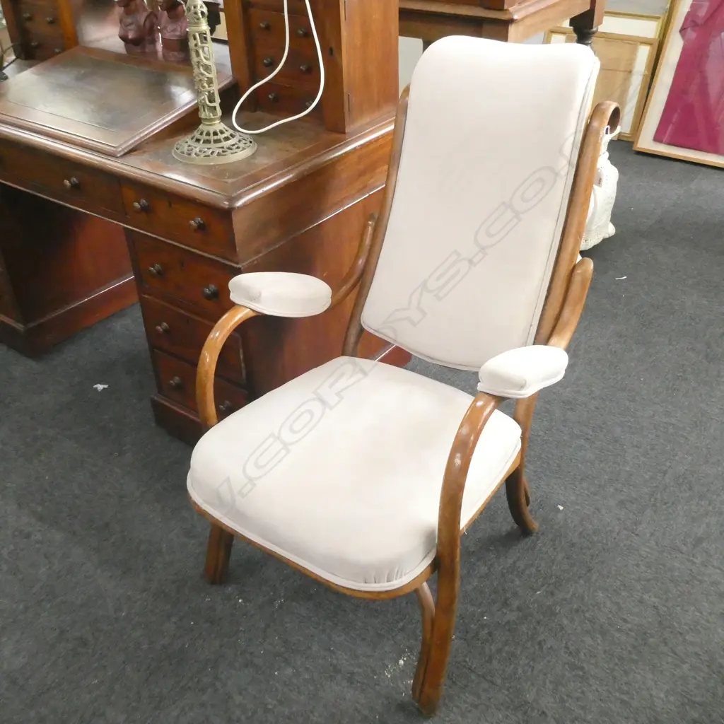 UPHOLSTERED BENTWOOD ARMCHAIR Image 1++