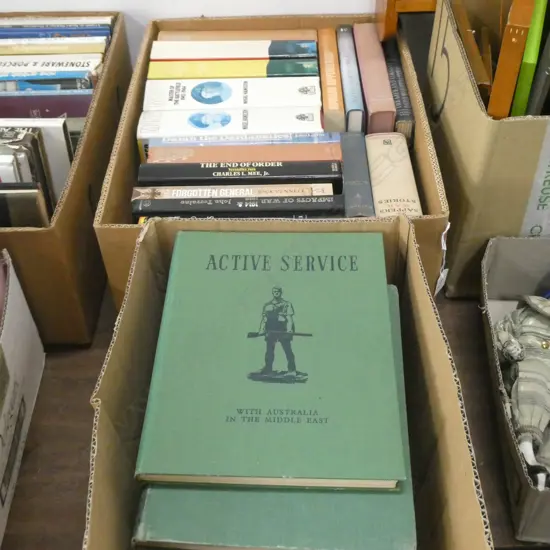 2 BOXES WWII BOOKS