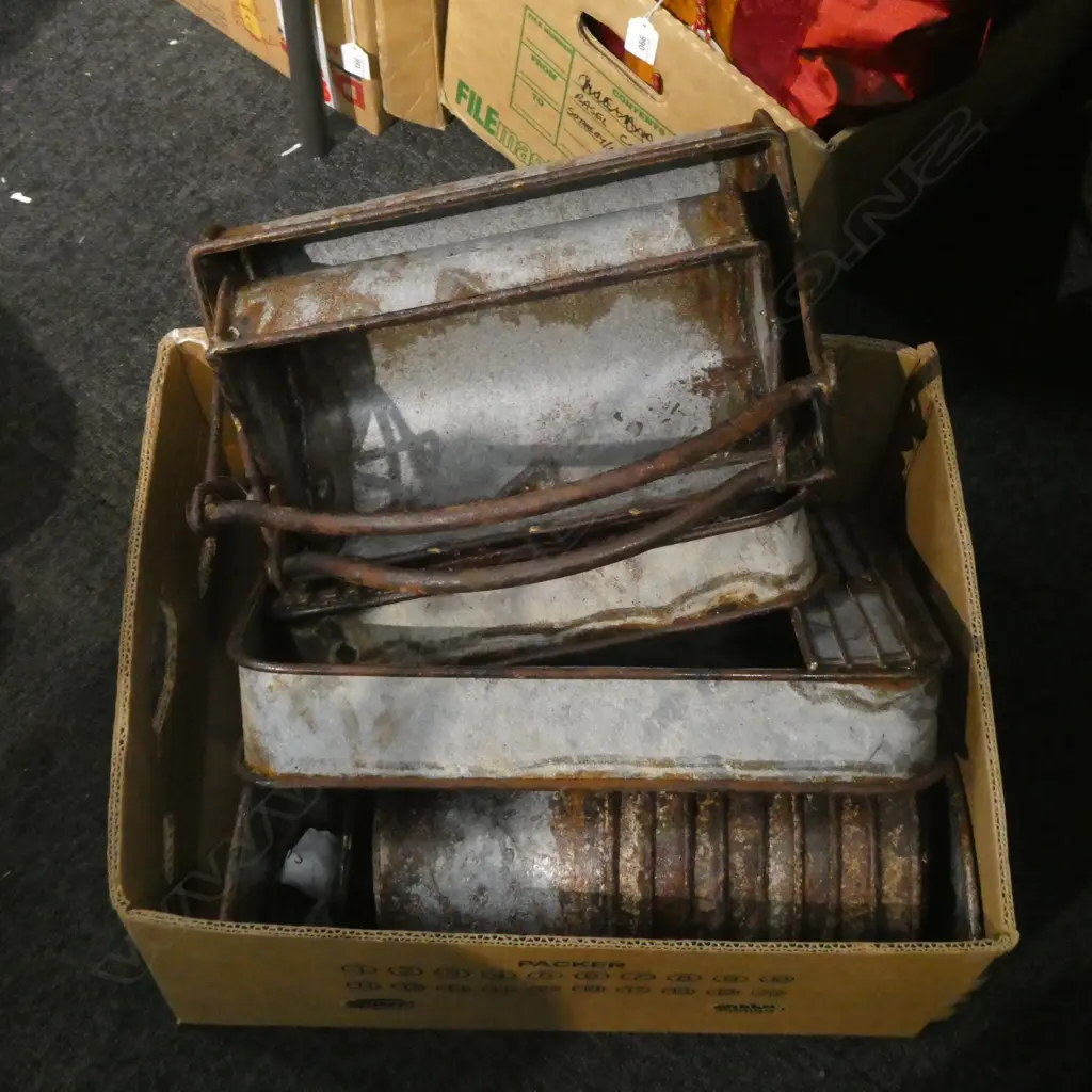 LG BOX LOT OLD FRENCH PLANTER POTS & BOXES  Image 1++
