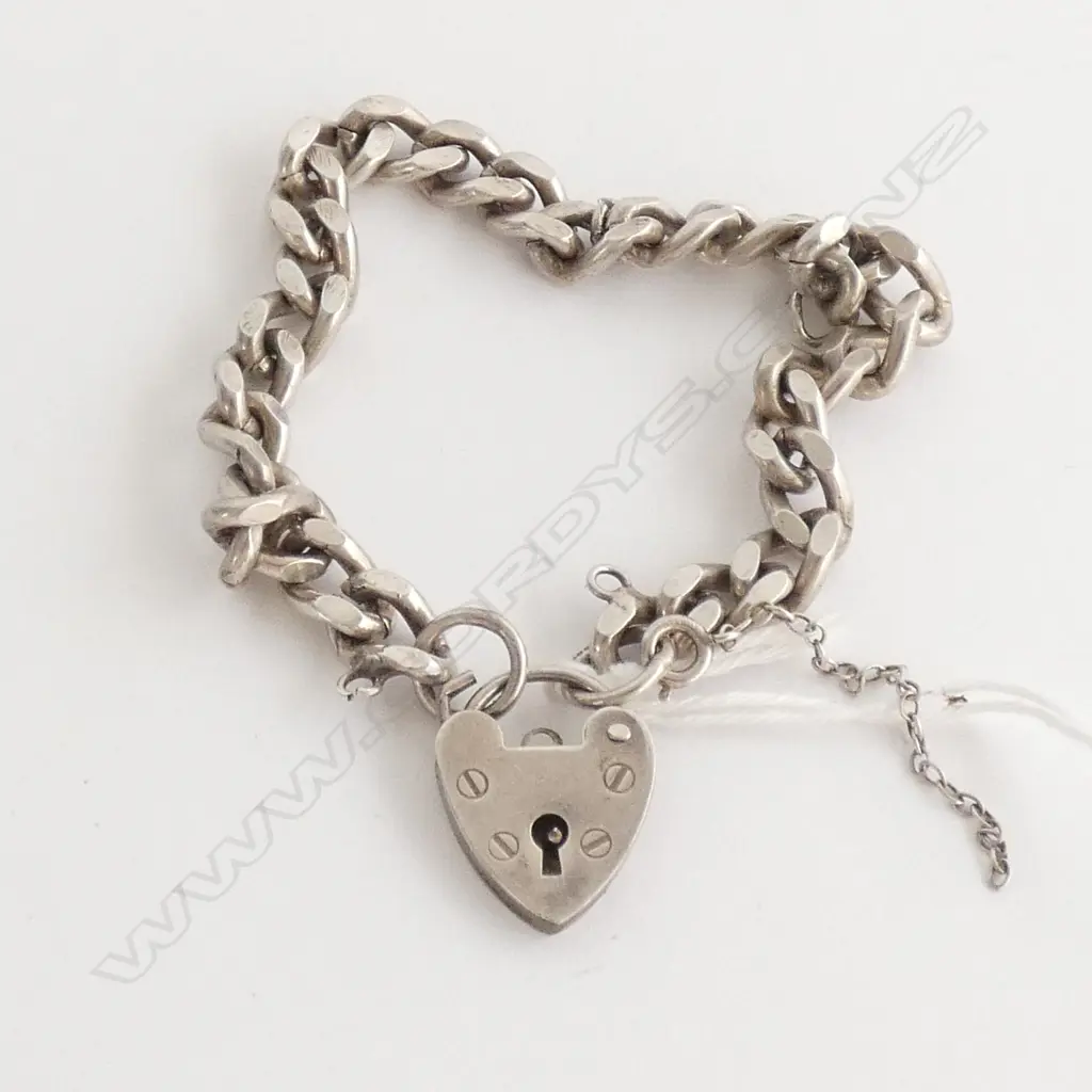 STG SILVER CURB LINK BRACELET  Image 1++